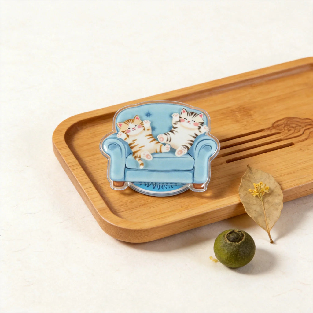 Cute Cat on Sofa Phone Grip Stand