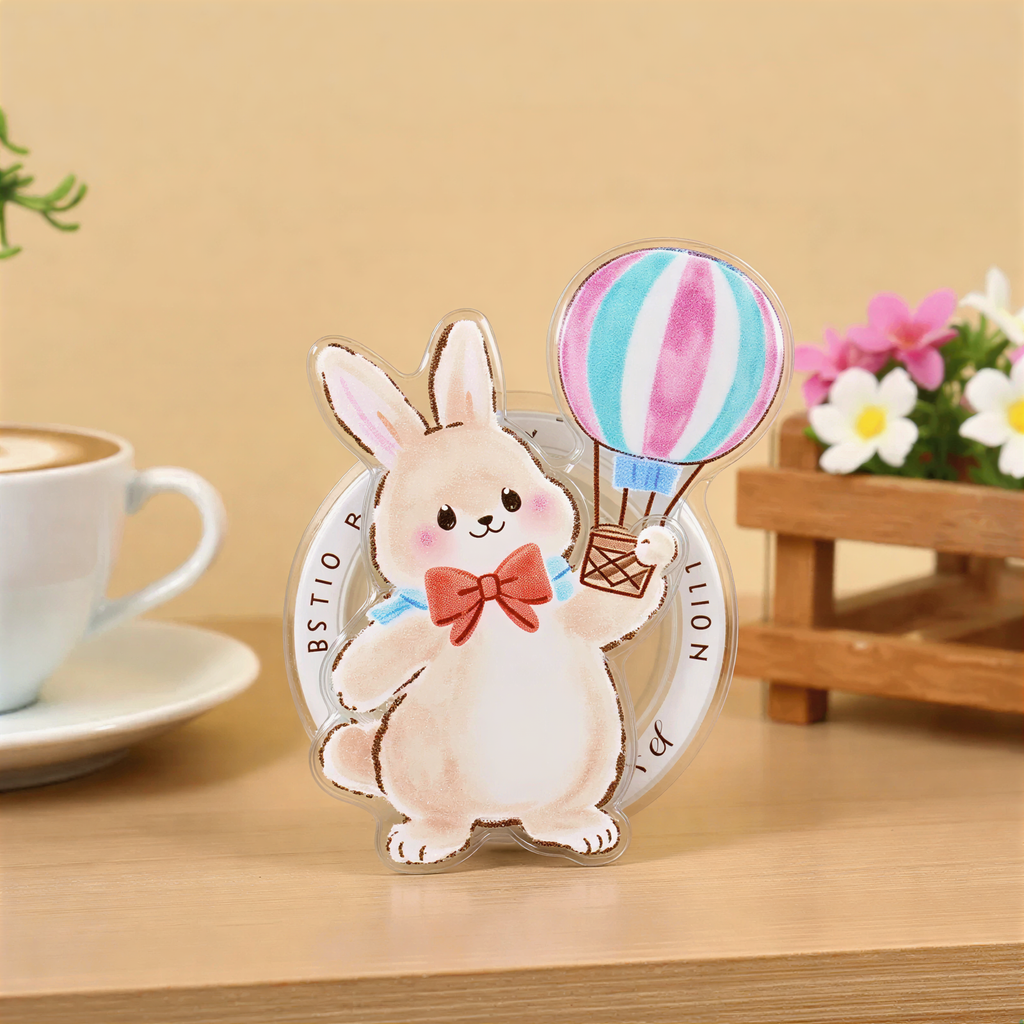Rabbit Hot Air Balloon Phone Grip Stand