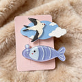 Bird Fish Hair Clip