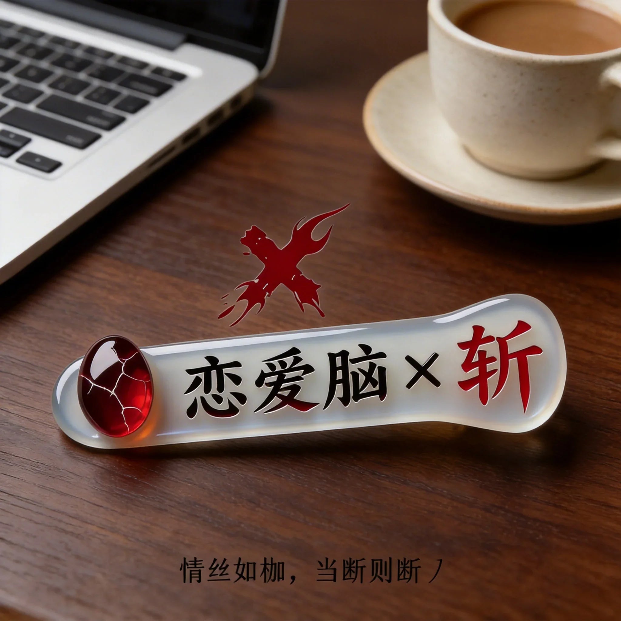 Love Brain Cut Off Hair Clip