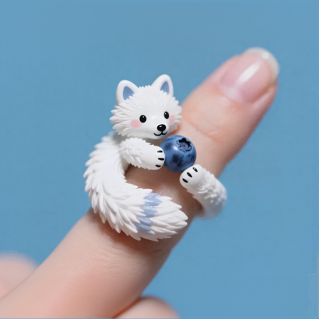 Cute Fox Blueberry Ring