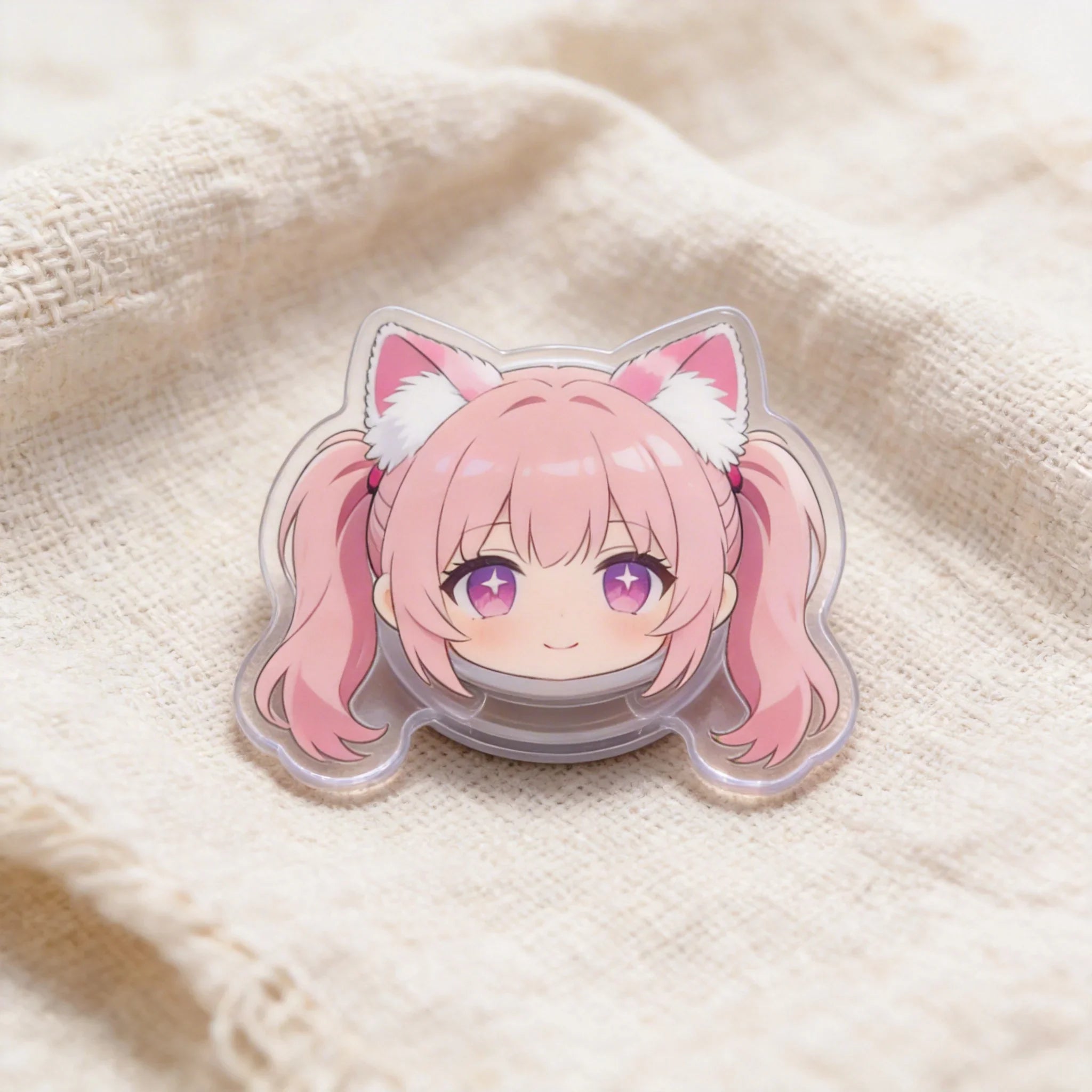 Cherry Blossom Guitar Girl Phone Grip Stand