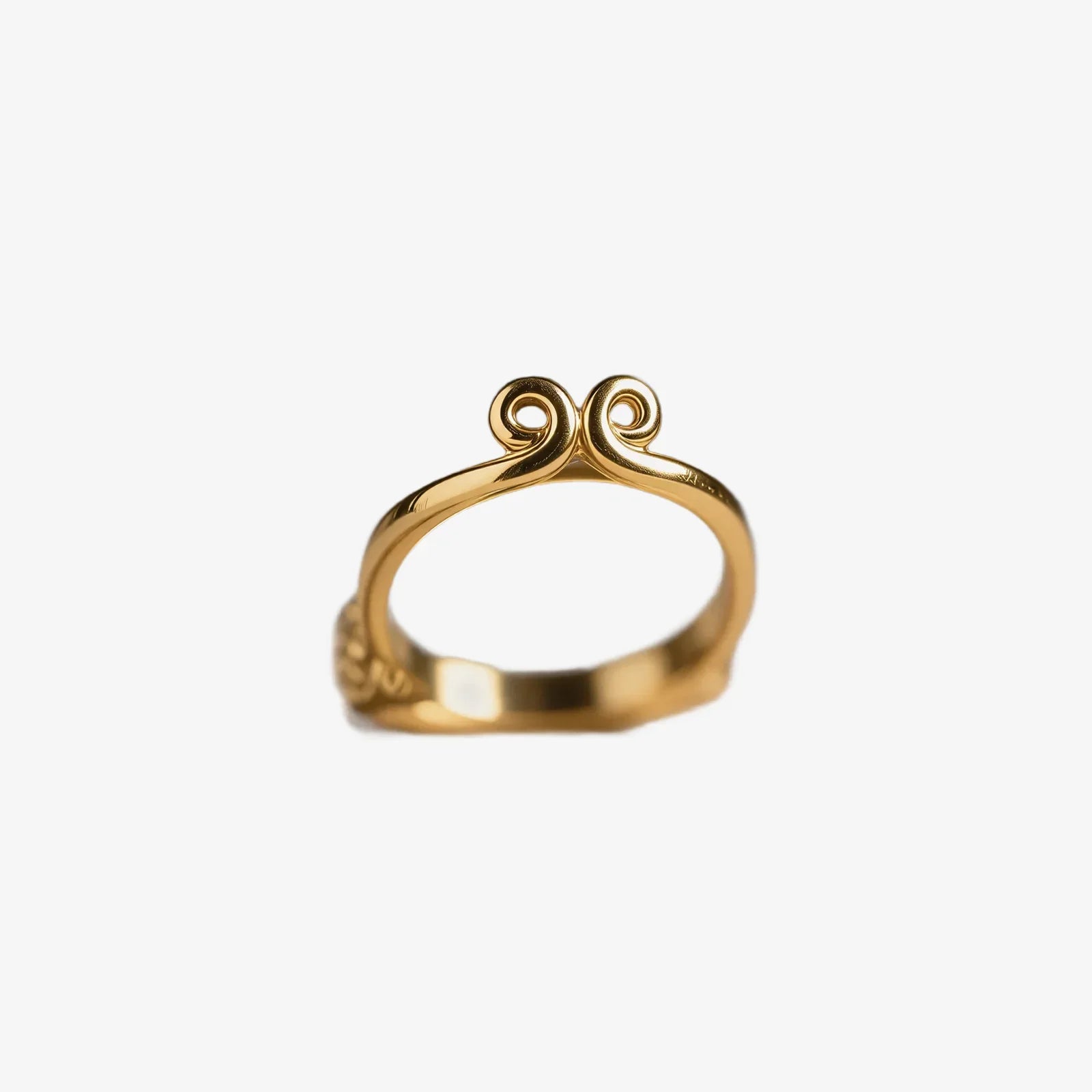 Double Spiral Shaped Ring