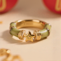 Green Bamboo Star Decor Ring
