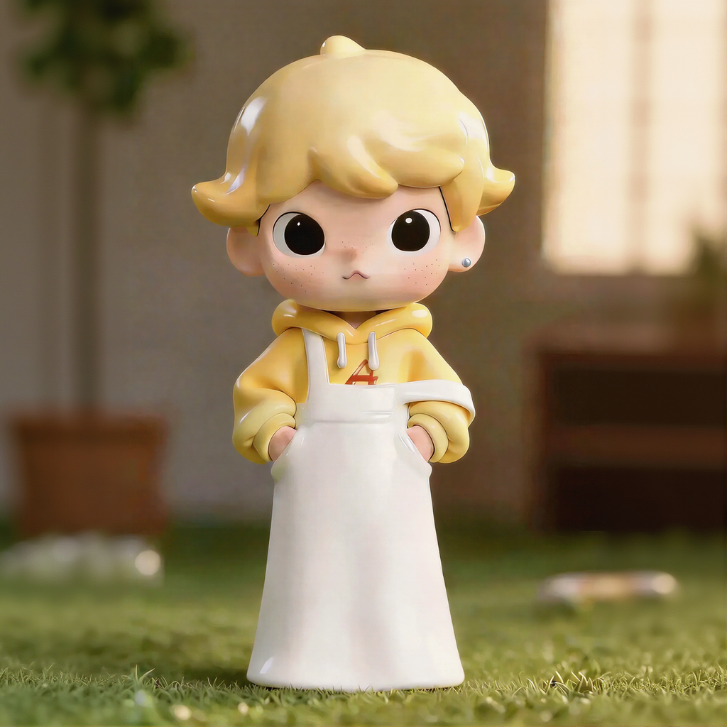 Cute Yellow Dress Girl Figure