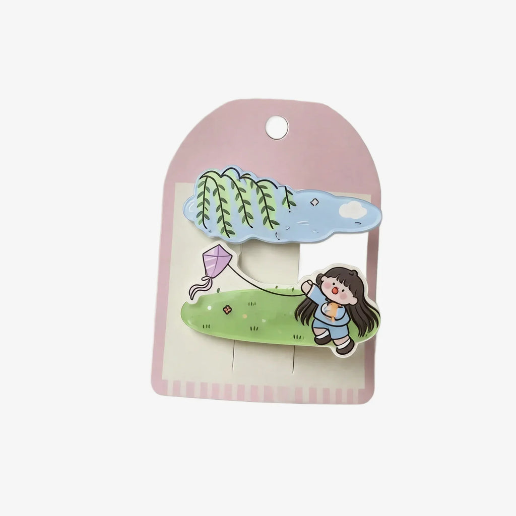 Spring Kite Flying Hair Clip