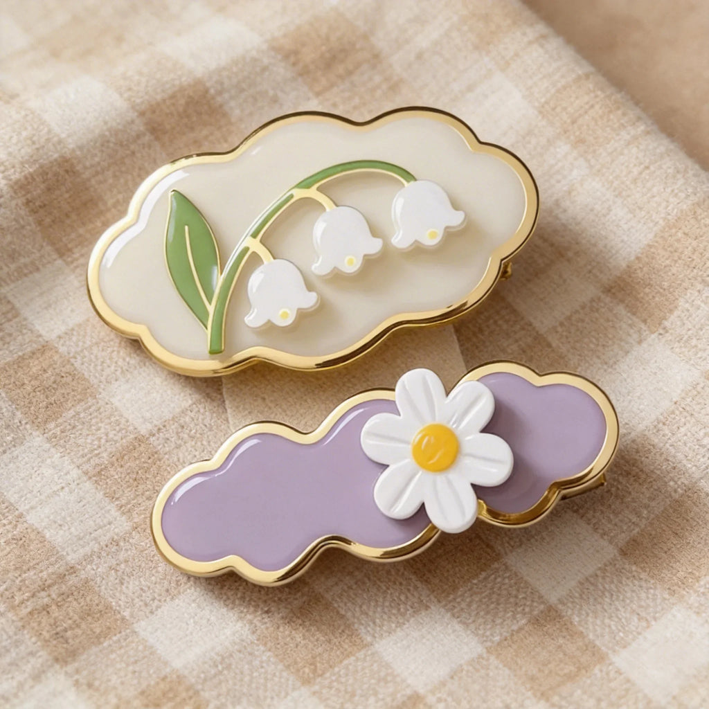 Cloud Floral Hair Clip