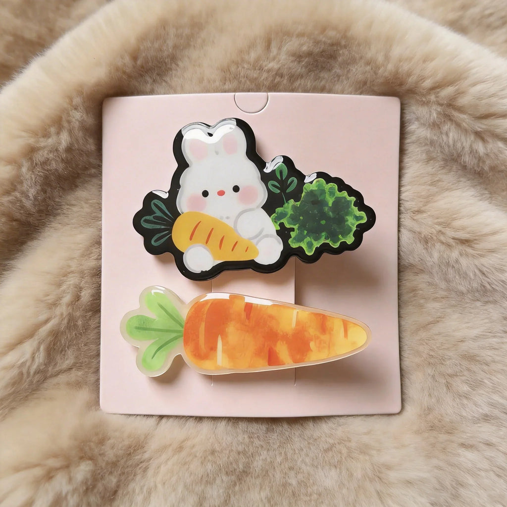 Cute Rabbit Carrot Hair Clip
