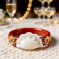 Red Auspicious Cloud Dumpling Ring