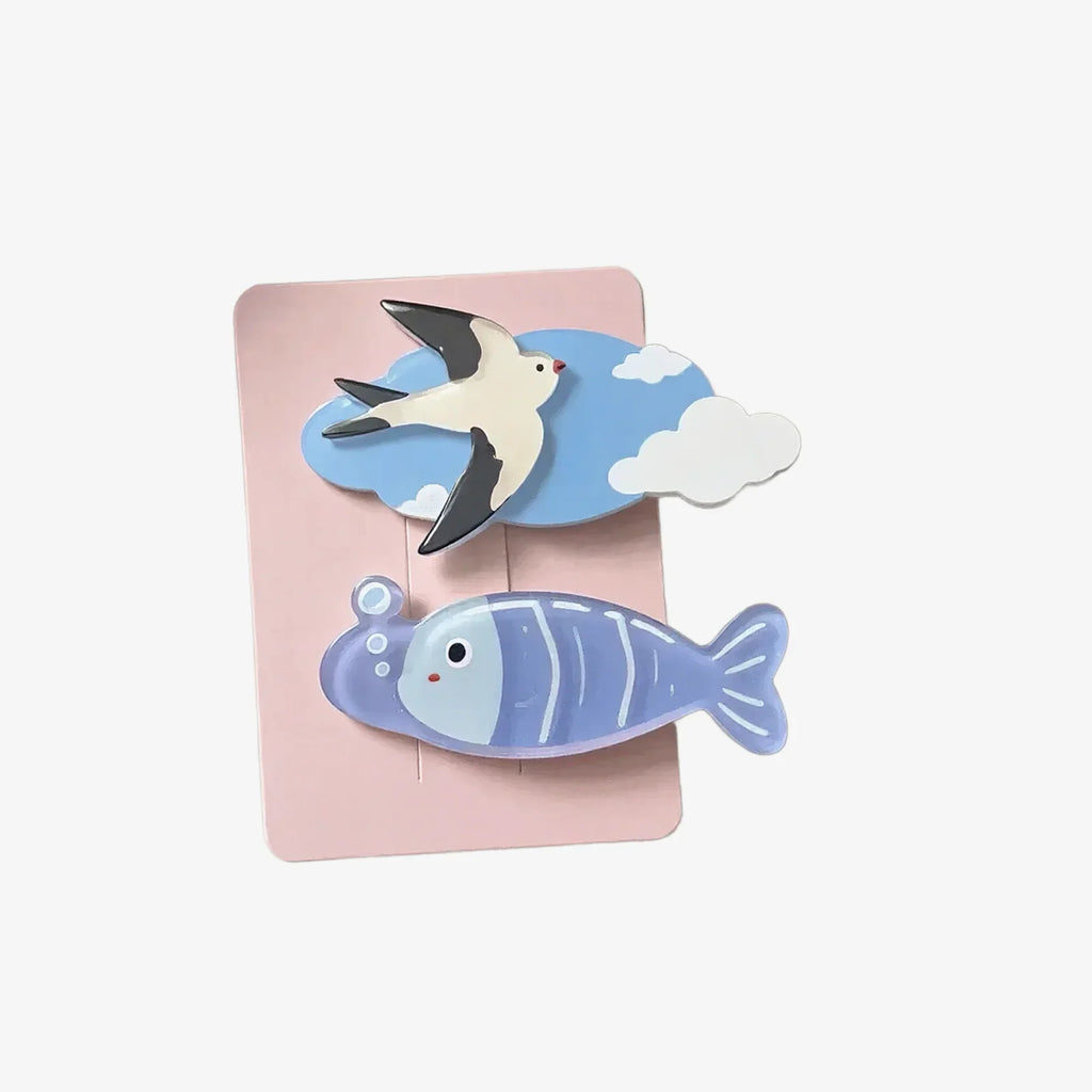 Bird Fish Hair Clip