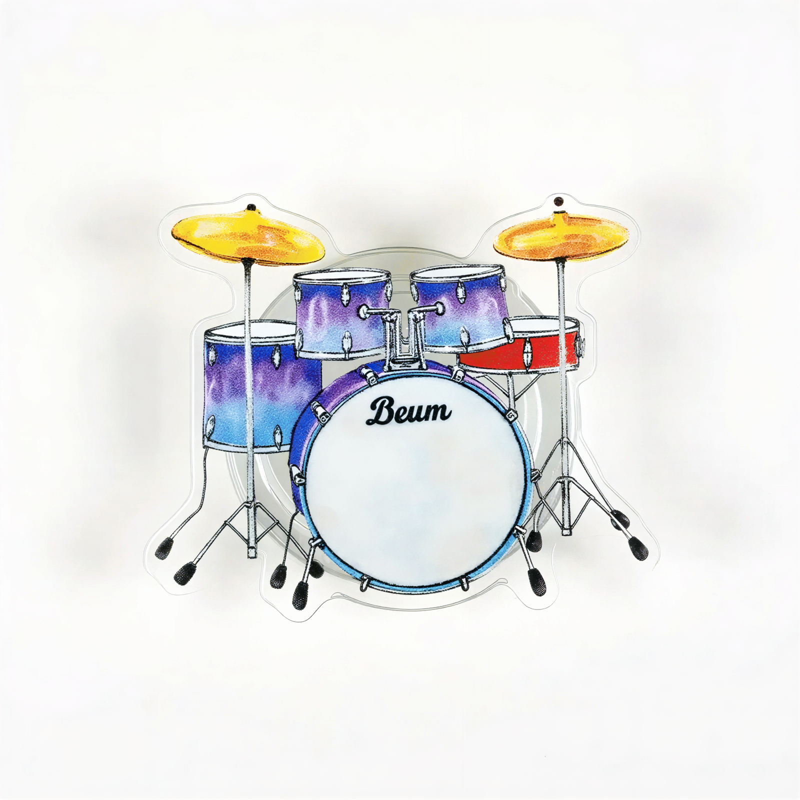 Colorful Drum Set Phone Grip Stand