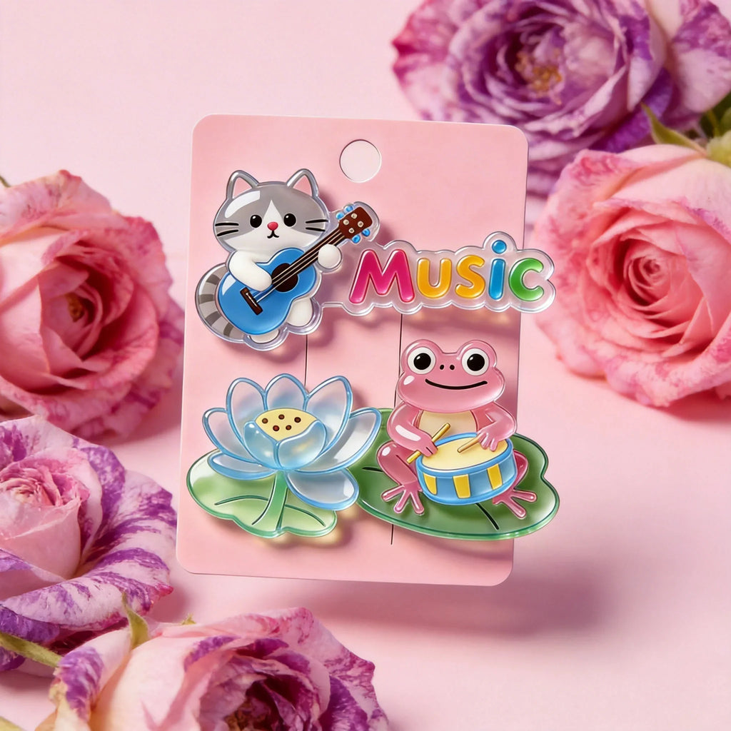 Cute Music Element Hair Clip