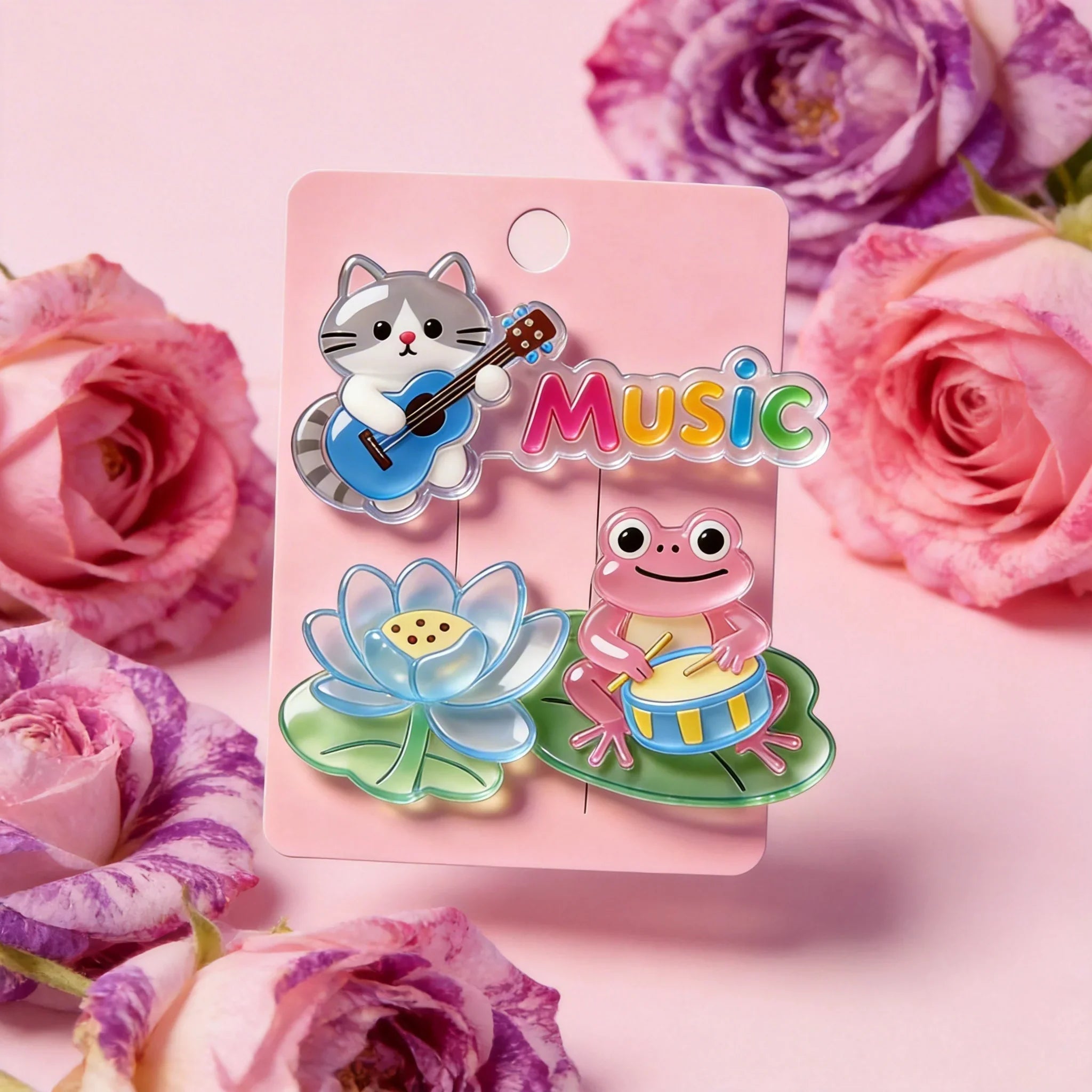 Cute Music Element Hair Clip