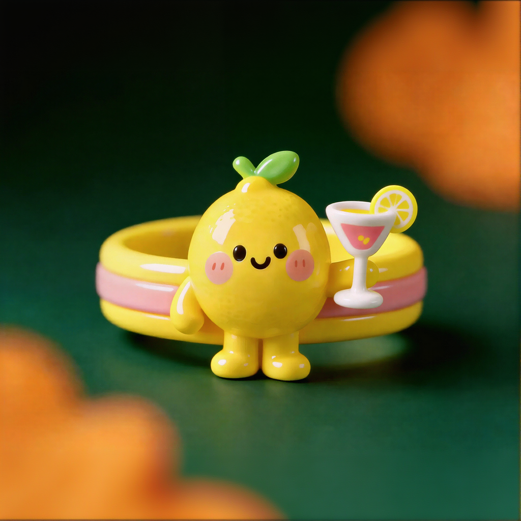 Cute Lemon Drink Ring