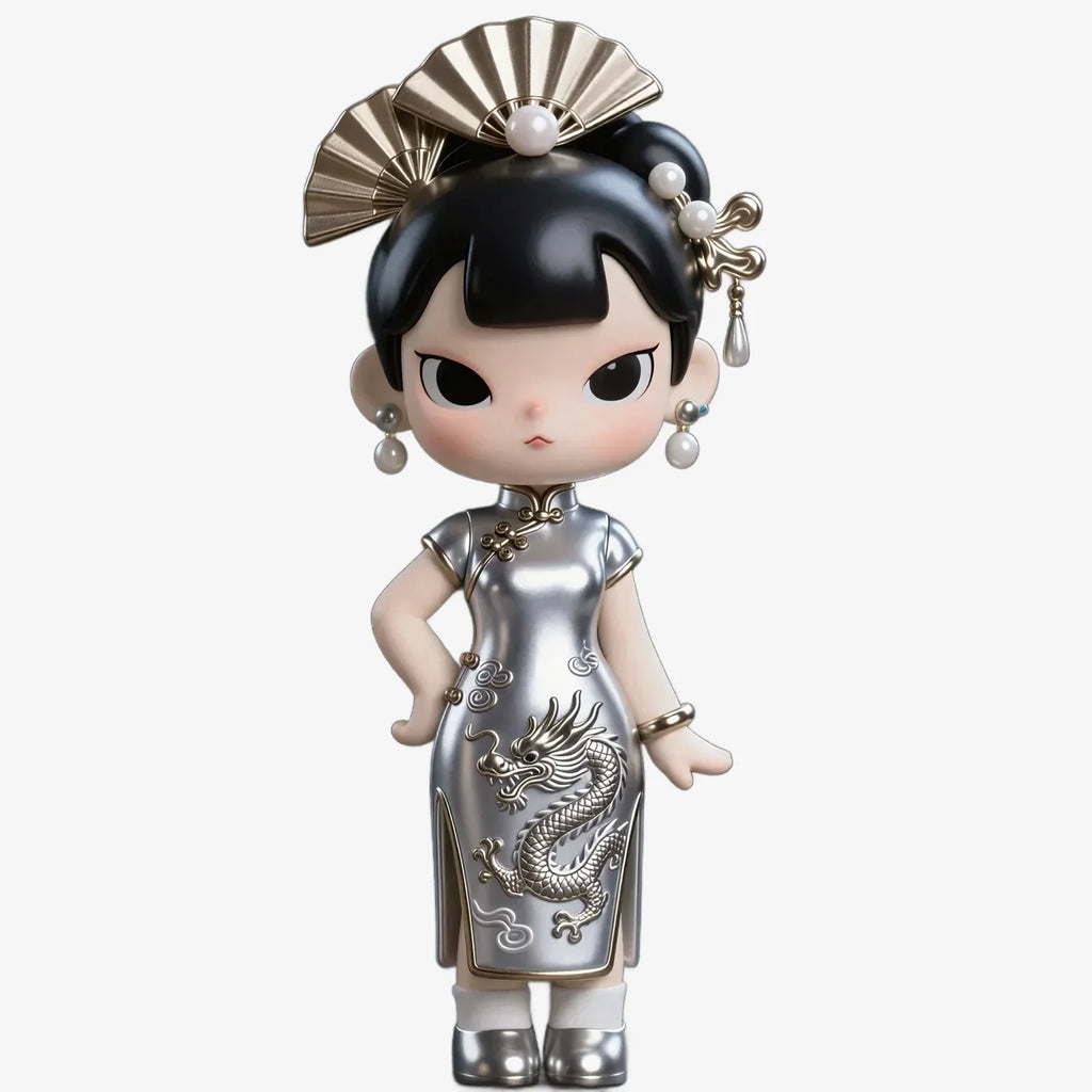 Cheongsam Dragon Pattern Figure