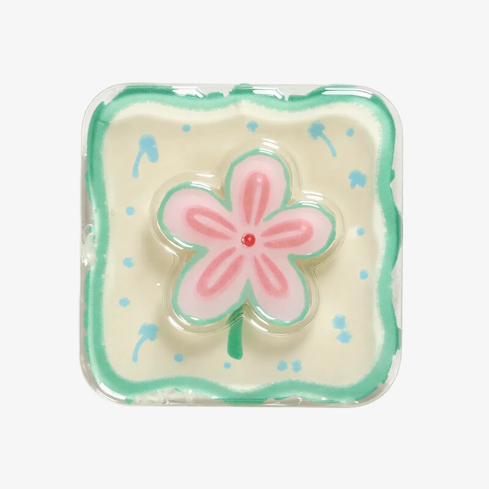 Pink Flower Decor Phone Grip Stand
